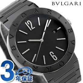 ブルガリ ブルガリブルガリ 自動巻き 腕時計 ブランド メンズ BVLGARI BBM41BSS/AUT アナログ オールブラック 黒 高級 おしゃれ 防水 プレゼント 男性 実用的