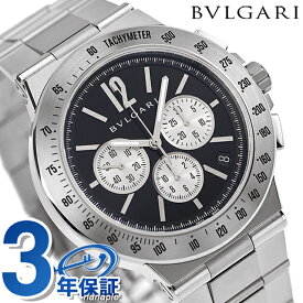 ＼4/27 09:59まで★先着2000円OFFクーポン／【クロス付】 ブルガリ 時計 ブランド BVLGARI ディアゴノ 41mm 自動巻き メンズ DG41BSSDCHTA ブラック 腕時計 記念品 プレゼント ギフト