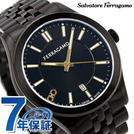 サルヴァトーレ フェラガモ ニュー ジェント クオーツ 腕時計 ブランド メンズ Salvatore Ferragamo SFU500623 アナログ オールブラック 黒 スイス製 プレゼント ギフト