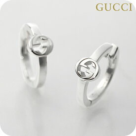 グッチ ピアス レディース ブランド GUCCI インターロッキング ロゴ フープ 両耳用 796323 J8400 8106 シルバー アクセサリー