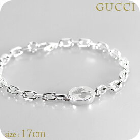 グッチ ブレスレット メンズ ブランド GUCCI インターロッキング チェーン 796351-J8400-8106-17 シルバー アクセサリー