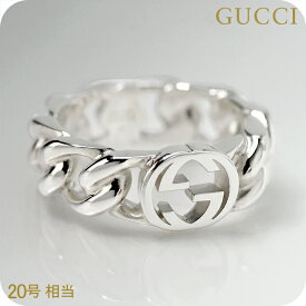 グッチ リング メンズ レディース ブランド GUCCI インターロッキング 20サイズ ロゴ 843627 J8400 0818 シルバー アクセサリー