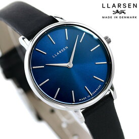 エルラーセン キャロライン 30mm クオーツ LL146SDBLL 腕時計 レディース ブルー×ブラック LLARSEN 記念品 プレゼント ギフト