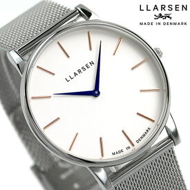 エルラーセン 日本限定モデル オリバー 39mm クオーツ LL147SWDSMS 腕時計 メンズ ホワイト LLARSEN 記念品 ギフト 父の日 プレゼント 実用的