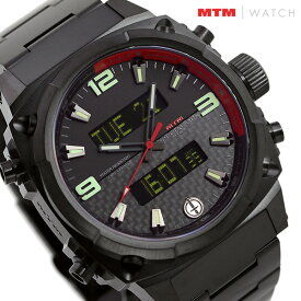エム ティー エム エアー ストライク 2 クオーツ AS2-TBK-CBRD-MBTI チタン クロノグラフ GMT コンパス 腕時計 メンズ ブラック×ブラック MTM 記念品 ギフト 父の日 プレゼント 実用的