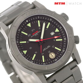 ＼先着2000円OFFクーポンにさらにポイントUP／ エム ティー エム H-61 クオーツ 腕時計 メンズ GMT MTM H61-SGR-LUMI-MBSS アナログ ブラック グレー 黒 記念品 ギフト 父の日 プレゼント 実用的