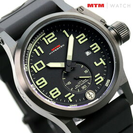 エム ティー エム アドベンチャー ハイパーテック クロノ 1 44mm クオーツ HC1-SB4-BKLM-BR2B-A 腕時計 メンズ オールブラック MTM 記念品 ギフト 父の日 プレゼント 実用的