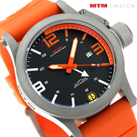 エム ティー エム HYPERTEC クオーツ 腕時計 ブランド メンズ MTM HYP-SG44-ORNG-OR2S-A アナログ ブラック オレンジ 黒