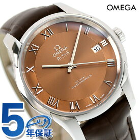 オメガ デビル アワービジョン 41mm 自動巻き 腕時計 メンズ 革ベルト OMEGA 433.13.41.21.10.001 アナログ ブラウン ダークブラウン スイス製 父の日 プレゼント 実用的