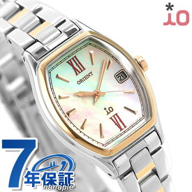 オリエント イオ ナチュラル＆プレーン RN-WG0010A トノー カレンダー 腕時計 レディース ピンクシェル iO