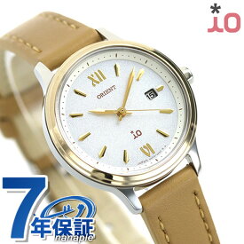 オリエント イオ チュラル＆プレーン 腕時計 キャラメルマキアート 日本製 クオーツ レディース RN-WG0420S ORIENT ホワイト×キャメル