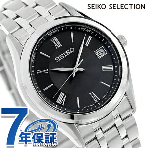 セイコーセレクション Sシリーズ 電波ソーラー 腕時計 ブランド メンズ SEIKO SELECTION SBTM361 アナログ ブラック 黒 日本製 おしゃれ 防水 プレゼント 男性 実用的
