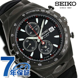 セイコー 流通限定モデル ジウジアーロ デザイン マッキナ・スポルティーバ クオーツ SNAF87PC 腕時計 メンズ オールブラック×レッド SEIKO 記念品 ギフト 父の日 プレゼント 実用的