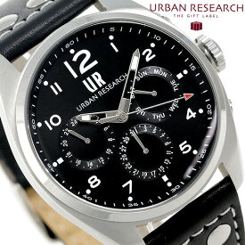 URBAN RESEARCH マルチファンクション メンズ 腕時計 ブランド UR002-01 アーバンリサーチ ブラック 時計 ギフト 父の日 プレゼント 実用的