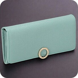 ブルガリ 長財布 レディース ブランド BVLGARI レザー 287301 GLATU ターコイズ