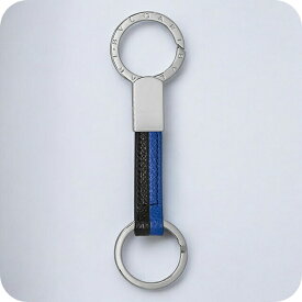 ブルガリ キーリング メンズ ブランド BVLGARI レザー 288596 BLK ブラック/ブルー