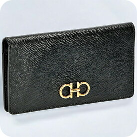 フェラガモ 長財布 レディース ブランド Ferragamo 22D779PEBBLE NER 726 510 ブラック
