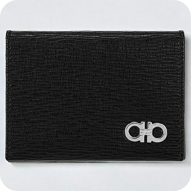 ＼2/25はさらに+3倍／ フェラガモ 名刺入れ メンズ ブランド Ferragamo 66A062PEBBLE NE RD 685 948 ブラック/レッド