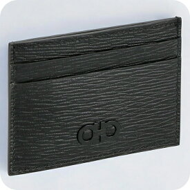 フェラガモ カードケース メンズ ブランド Ferragamo 66A387PEBBLE NER 733 364 ブラック