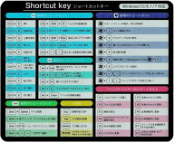 マウスパッド 便利な ショートカットキー 一覧 オカザキ 早見表 Windows対応 学習 オフィス 作業効率 【…