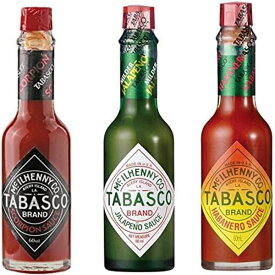 タバスコ スコーピオンソース・ハラペーニョソース・ハバネロソース 瓶 60ml 各1本　3本セット