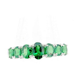 【中古】 GSTV グリーンガーネット ダイヤモンド リング 指輪 1.5ct 0.03ct 16号 Pt950(プラチナ) 質屋出品 【コンビニ受取対応商品】 ジュエリー