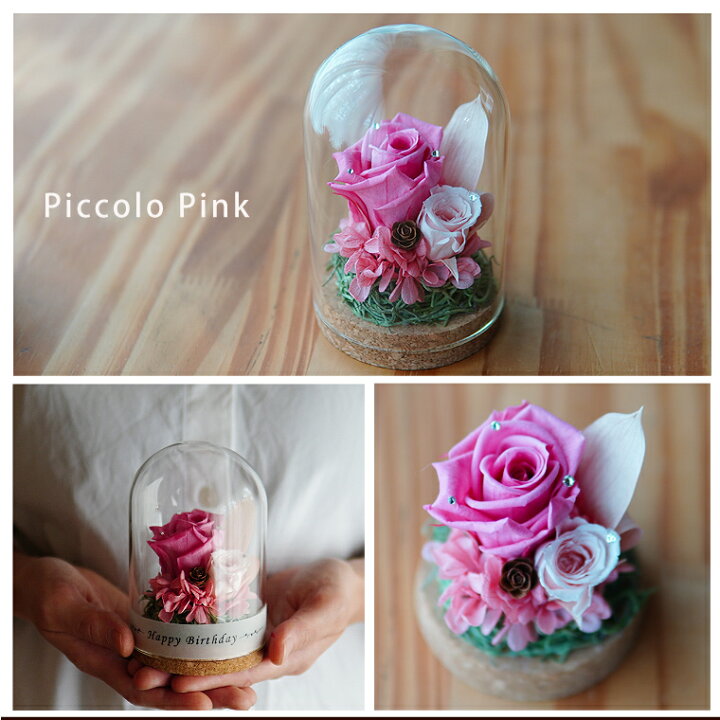 固まるハーバリウム フラワードーム ラベンダーローズ プリザーブド  