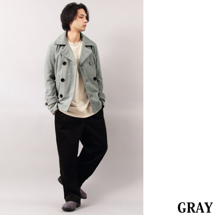 楽天市場 ピーコート メンズ Pコート コート アウター 送料無料 新作 コートウール メルトン 防寒 通学 通勤 旅行 に ストリート系 サロン系 キレカジ系 に大人気 大きいサイズ M L Ll８ Eight エイト ８ 8 Eight