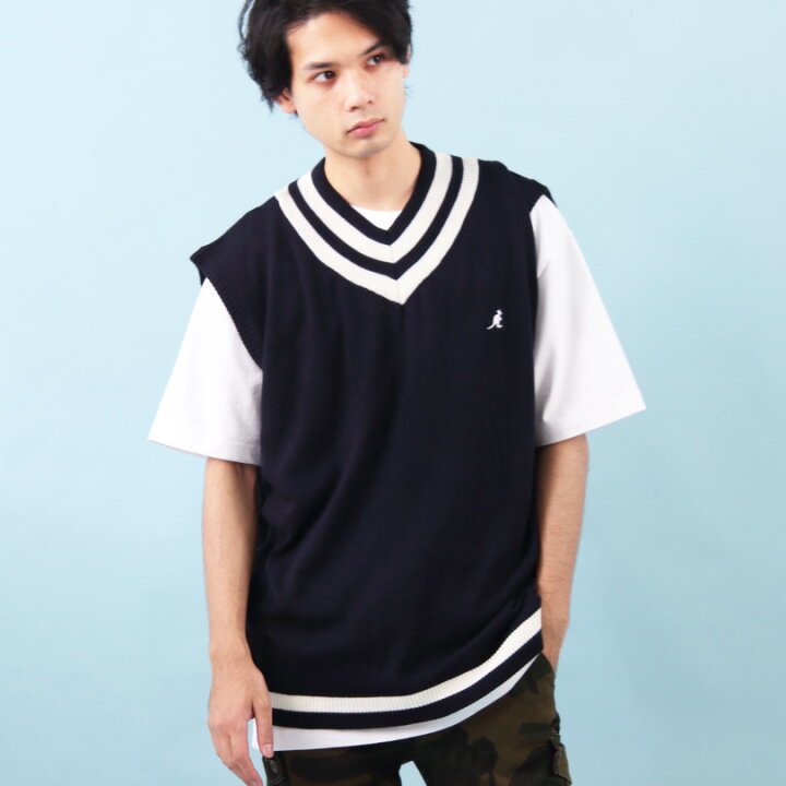 楽天市場 ニットベスト チルデン ベスト ニット メンズ 送料無料 全5色 ロゴ ニット 生地 ｋａｎｇｏｌ別注 カンゴールアメカジ系 ストリート系 に オススメ ８ Eight エイト ８ 8 Eight