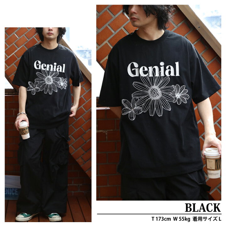 楽天市場】Tシャツ メンズ フラワー 刺繍全3色 新作 Tシャツフラワー  