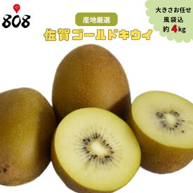 【送料無料】【産地厳選】佐賀ゴールドキウイフルーツ 大きさおまかせ 風袋込 約4kg(北海道沖縄別途送料加算)