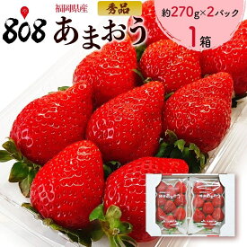 【送料無料】【福岡県産】秀品　あまおう　1箱　約270g×2パック(北海道沖縄別途送料加算)