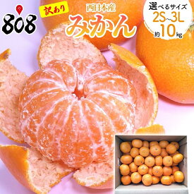【送料無料】【西日本産】訳あり みかん 2S〜3L 選べるサイズ 約1kg 約2kg 約3kg 約4kg 約5kg 約10kg(北海道沖縄別途送料加算)