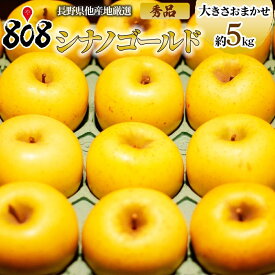 【送料無料】【長野県他産地厳選】秀品 シナノゴールド 大きさおまかせ 約5kg(北海道沖縄別途送料加算)