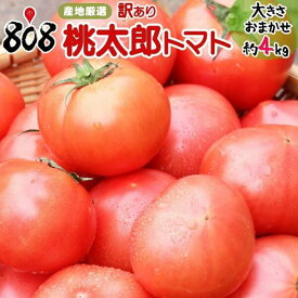 【送料無料】【産地厳選】訳あり 桃太郎トマト 大きさおまかせ　約4kg(北海道沖縄別途送料加算)