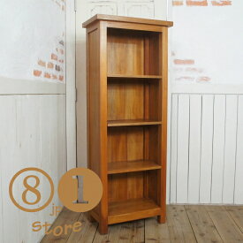 マホガニー無垢材 シェルフラック 収納棚 本棚 4段棚 ナチュラル