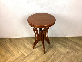 アンティーク調 小振りな サイドテーブル ティーテーブル 無垢 ダーク