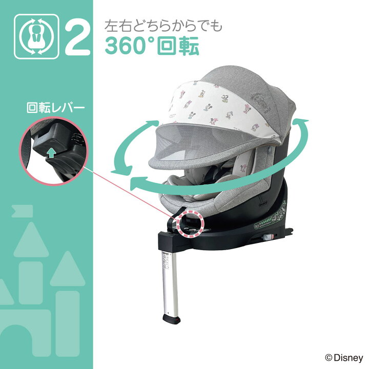 楽天市場】ディズニー ターンレジェネクスト/ミッキー&フレンズISOFIX 