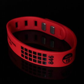 846YAJIRO プラズマシリコンブレスレット New Plasma Silicone Bracelet RED スポーツブレスレット 磁気ブレスレット 防水 疲労回復 リカバリー 瞬発力 集中力 精神力 スポーツギア 男女兼用 ペアブレスレット プレゼント ギフト 野球 バスケットボール バレーボール 卓球