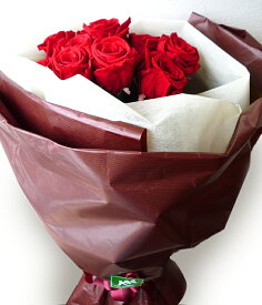 【お手入れ不要】 枯れない花 大輪プリザーブドフラワー ローズ 花束(10本)【花屋 花 造花 サボテン プリザーブド 観葉植物 多肉植物 鉢 ブリザードフラワー フェイクフラワー 敬老の日 植物 花束 ギフト 誕生日 還暦 プレゼント】