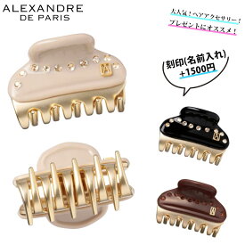 ★楽天スーパーSALE期間　全商品ポイント5倍★ 刻印 名入れ 名前入れ 可能 　【 ALEXANDRE DE PARIS 】 VENDOME S クリップ ヘアクリップ ヘアアクセサリー プレゼント 正規店ラッピング無料/ショッパーの紙袋付き