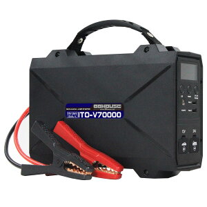 �y���������z�y5/27�� �ʏ��2,000�~OFF���i�z 88HOUSE �n�`�n�`�n�E�X ITO V70000 12V 24V ��e�� �W�����v�X�^�[�^�[ 70000mAh ���P�[�u�� ���`�E�� �C�I�� �o�b�e���[ �ی��H �}���[�d �K�\���� �f�B