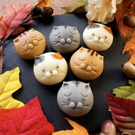 6.21父の日 猫の練り切り6匹入 送料無料 ホワイトデー 誕生日 プレゼント 上生菓子 アニマル 本格 練り切…