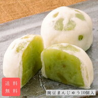 豌豆(えどまめ)まんじゅう10個入 送料無料 御仏前 お供え 誕生日 プレゼント 贈答 進物 手土産 お中元 お…