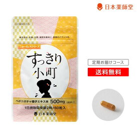 【定期購入】日本薬師堂 すっきり小町 ペポカボチャ種子エキス 500mg配合 60粒入(30日分) 女性 モヤモヤ ビタミンE 中高年 悩み メール便【送料無料】