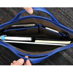 ☆正規販売店☆TRION<トライオン>【薄マチシリーズ】AseriesBRIEFCASE(ブリーフケース)〔A4サイズ対応〕ロイヤルブルーAA115-R.BLUE本革牛革ビジネスシンプルコンパクト