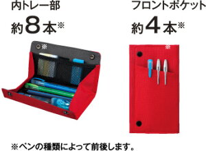 ペントレー機能性ペンケースWITH+(ウィズプラス)全4色10-F-VBF170-*(コク)【ネコポス可】取り出しやすい筆入れシンプル持ち運び手帳