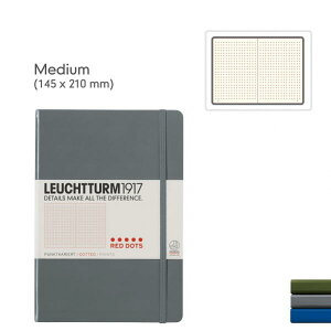 ≪レッドドット≫LEUCHTTURM1917(ロイヒトトゥルム)ノートミディアムサイズA5赤ドット罫Army(アーミー)1896-357697【ネコポス可】SpecialEditionREDDOTSギフトお祝い新社会人こだわり万年筆バレットジャーナル手帳術