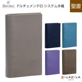 ダ・ヴィンチ ドルチェメンテ ES (聖書サイズ) システム手帳 リング径15mm[全5色]レイメイ藤井 24-DB1093* 【送料無料*】 ギフトボックス入り 国産本革 Davinci Dolcemente