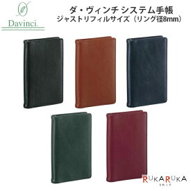 ダ・ヴィンチ　ジャストリフィルサイズ ポケットサイズシステム手帳（リング径8mm） レイメイ藤井　JDP3009 【送料無料*】牛革 ビジネス 6穴 ギフト 人気 定番